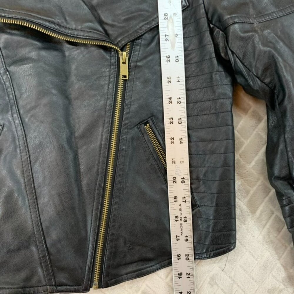Love Tree Black Faux Leather Moto Jacket - Picture 9 of 15